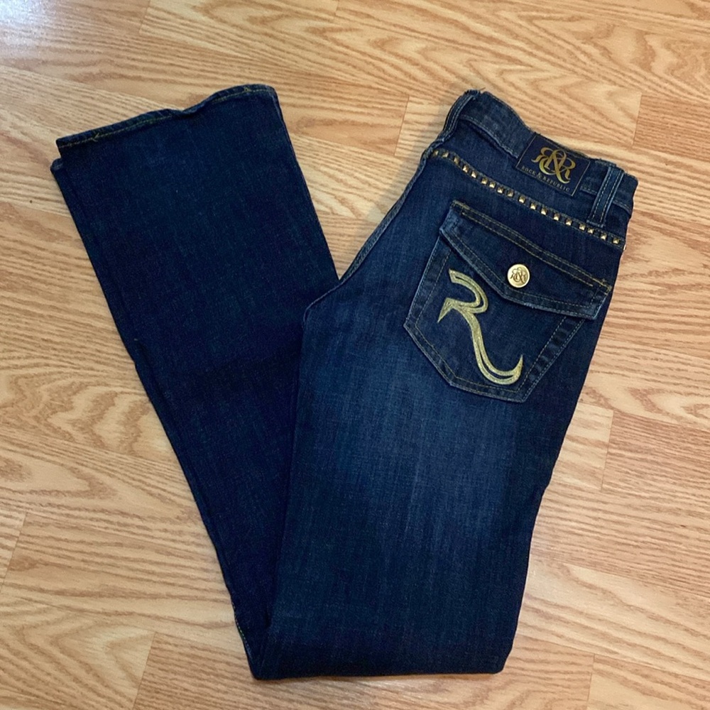 Rock & Republic Studded Dark Blue Women's Jeans